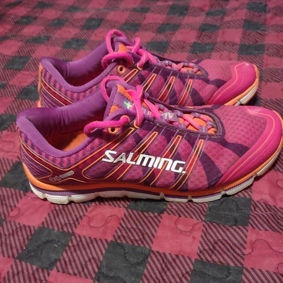 Salming women's shoes sneakers sz 8.5 gently used athletic pink - Picture 1 of 6